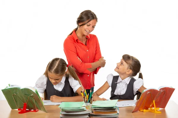 Lo studente ha fatto una domanda divertente all'insegnante. — Foto Stock