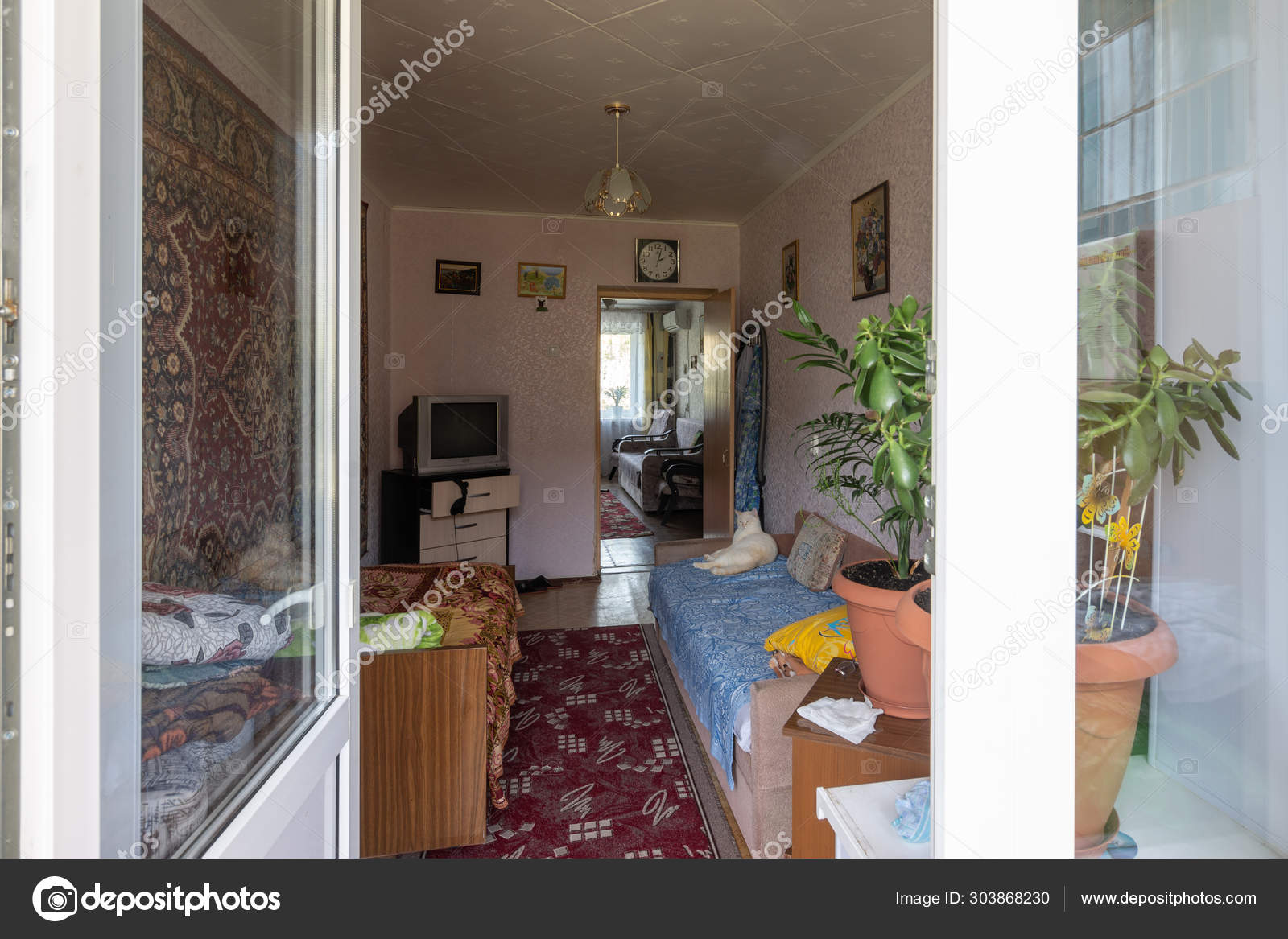 Volgograd Russia August 30 2019 Exit From The Balcony