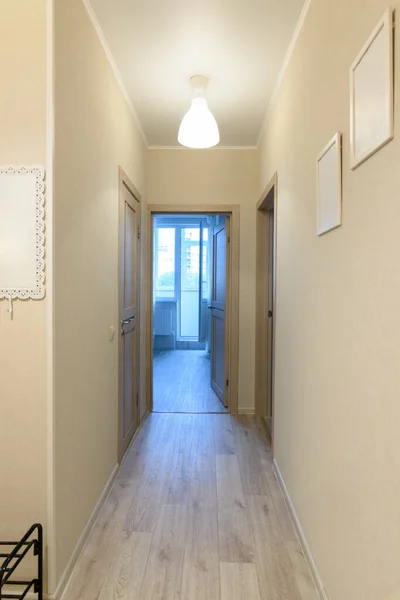 Corridor One Room Apartment Balcony Distance — Stock Photo, Image