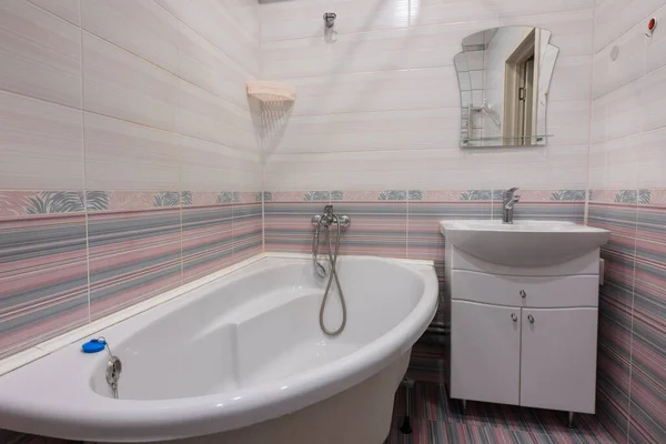 Interior Ordinary Habitable Bathroom Interior Hotel Room — Stock Photo, Image