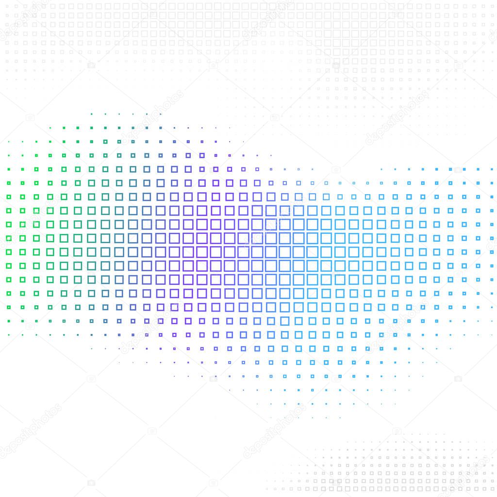 Vector Abstract background with halftone square shapes