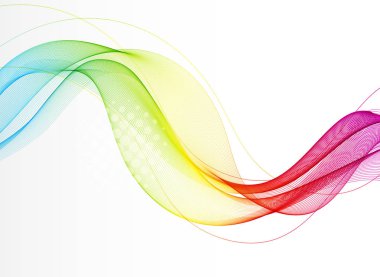 Yumuşak renk dalgalı soyut vektör arkaplanı