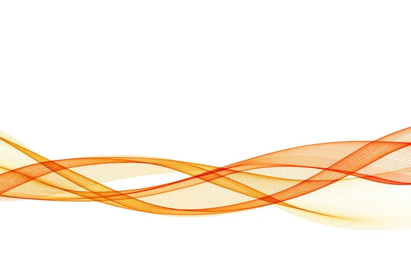 Abstrakter Vektorhintergrund mit orangefarbener glatter Farbwelle. — Stockvektor