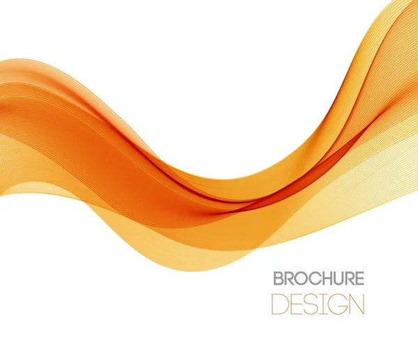 Abstract vector background with orange smooth color wave. — Stock Vector