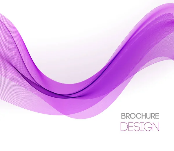 紫色の滑らかな色の波と抽象的なベクトルの背景. — ストックベクタ