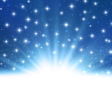 Vektör parlak sihirli mavi ışık arka plan