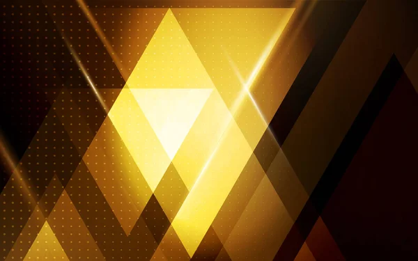 Het Abstract Geometrische Banner Kleur Met Gouden Driehoek Vormen Vectorbeelden