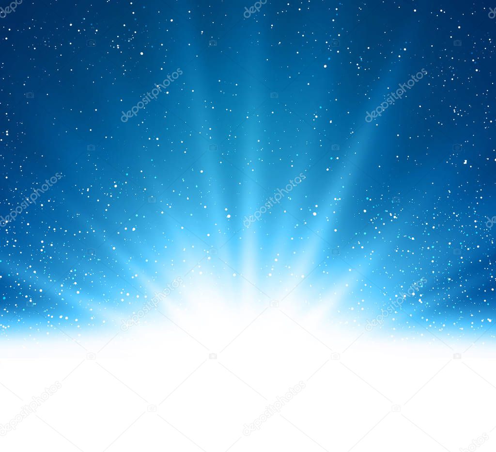 Vector Abstract shiny magic blue light background