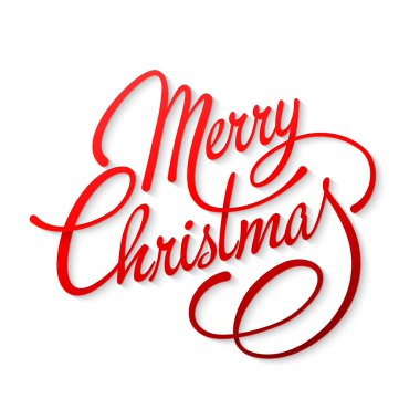 İçinde Mutlu Noeller yazılı Noel kartı. Kaligrafik Harf Tasarımı