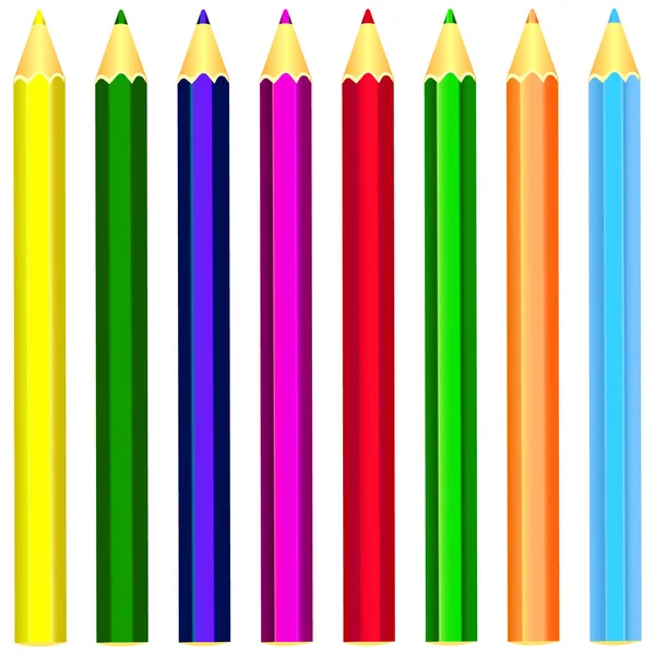 Schöne Bleistifte Hintergrundfarbe — Stockvektor