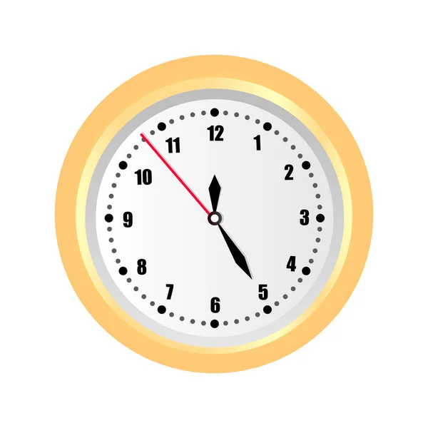 Horloge Murale Ronde Vecteur — Image vectorielle