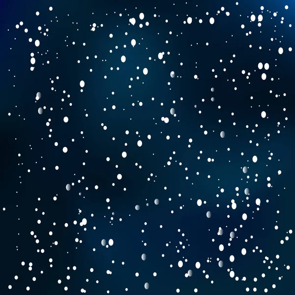 Snöfall Den Blå Himlen — Stock vektor