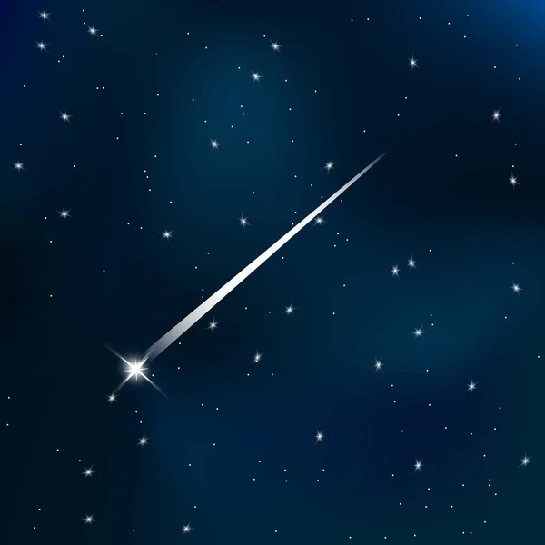 Ночное Небо Падающая Звезда — стоковый вектор