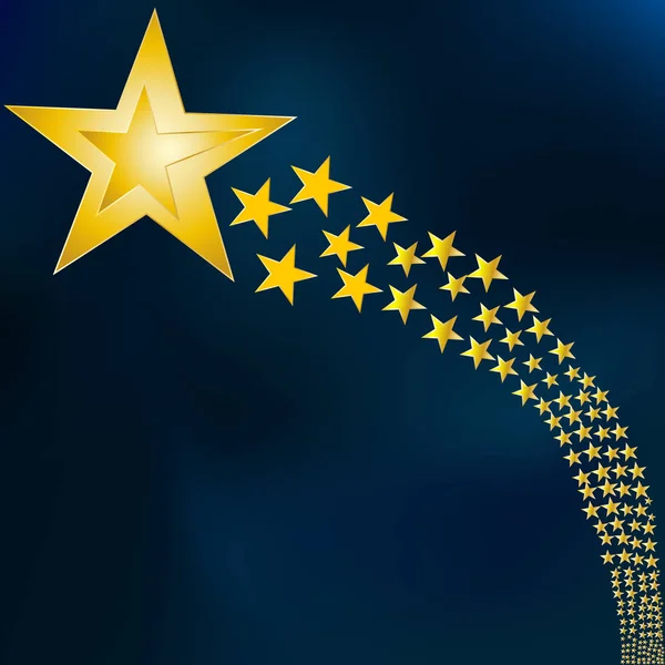 Estrelas caindo no céu azul — Vetor de Stock