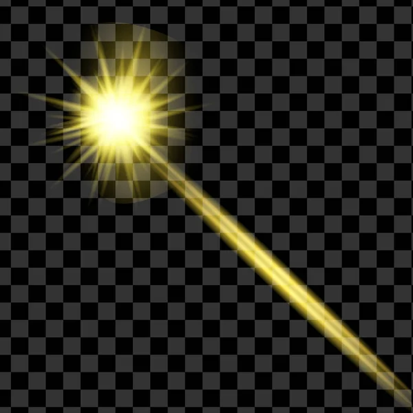 Comètes Vectorielles Isolées Sur Fond Transparent Lumières Concept Magique Illustration — Image vectorielle