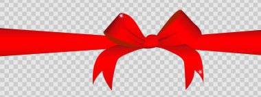 Saydam arka plan üzerinde kırmızı kurdele. Hediyelik Dekorasyon