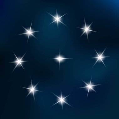 İzole sparkles ışıklar. Vektör çizim parlak objektif fişekleri ve kıvılcım.