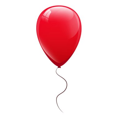 Kırmızı balonlar. Vektör çizim