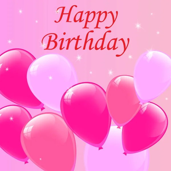 Feliz Cumpleaños Tipografía Vector Diseño Para Tarjetas Felicitación Póster Con — Vector de stock