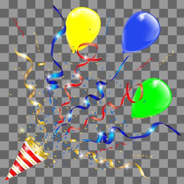 Vektör konfeti. Festival illüstrasyon.