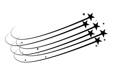 Soyut düşen yıldız - çekim siyah