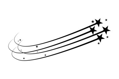 Soyut düşen yıldız - çekim siyah