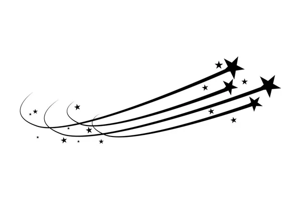 Abstracte Falling Star - Black schieten — Stockvector