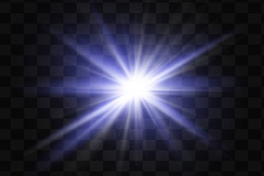 Parlayan izole beyaz ıșık etkisi