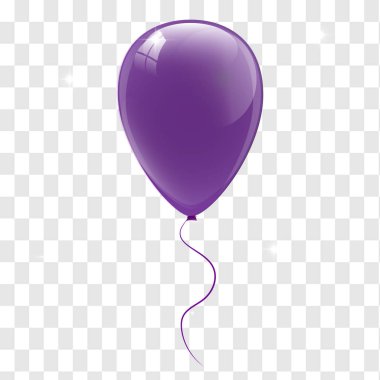 Mor balon. Vektör çizim
