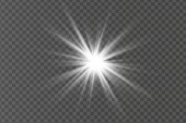 Záře izolované Bílý světelný efekt