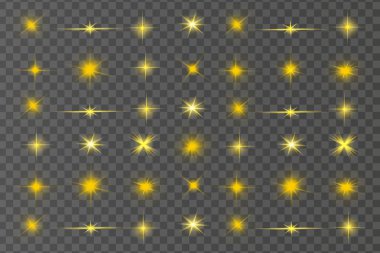 İzole sarı ışık efekti kızdırma,