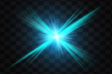 Etkisi kızdırma parlak mavi lens.