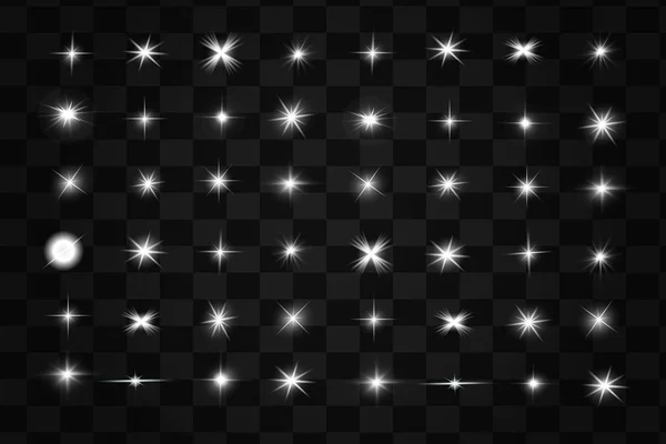 Effet de lumière blanche isolé lumineux , — Image vectorielle