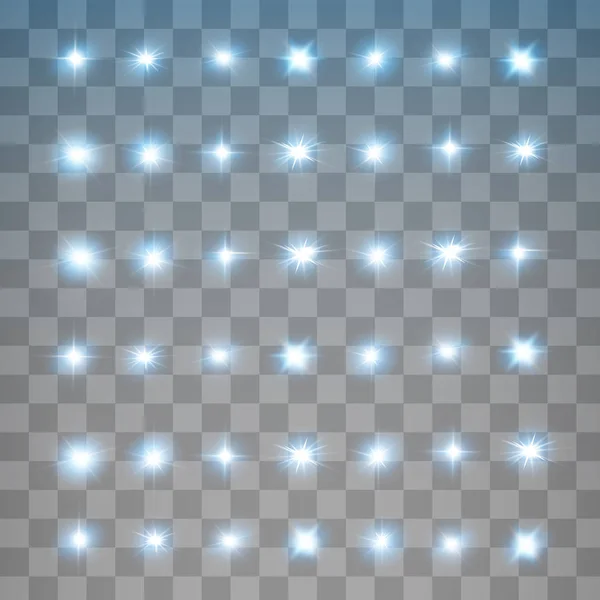 Conjunto de efectos de luz de neón vectorial . — Vector de stock