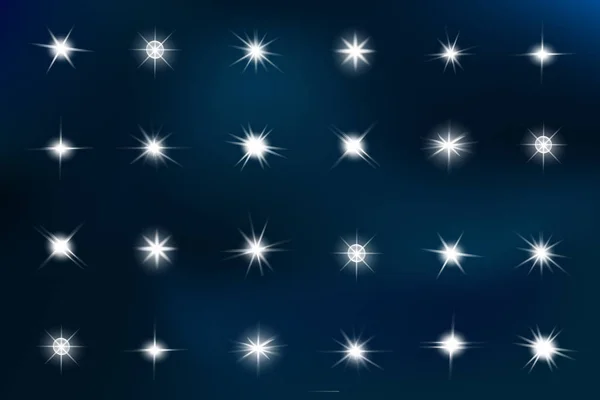 Efecto de luz blanca aislada brillante , — Vector de stock