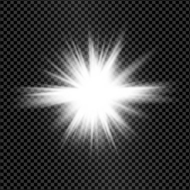 Parlayan izole beyaz ıșık etkisi