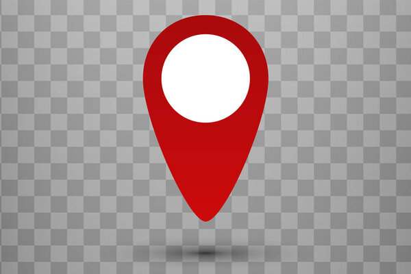 map pointer pin isolated