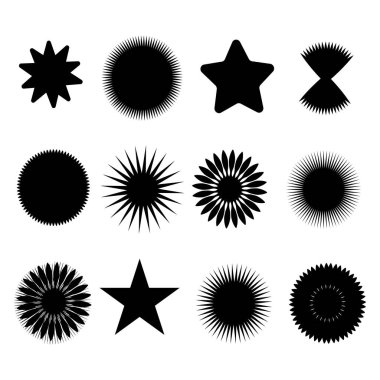 Yıldız Icons set. Vektör çizim