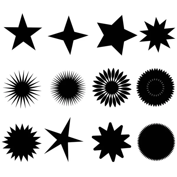 Yıldız Icons set. Vektör çizim