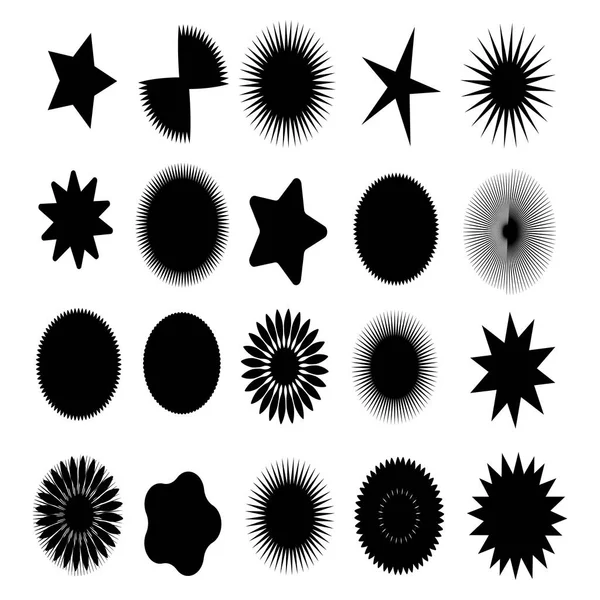 Ensemble d'icônes étoiles. Illustration vectorielle — Image vectorielle