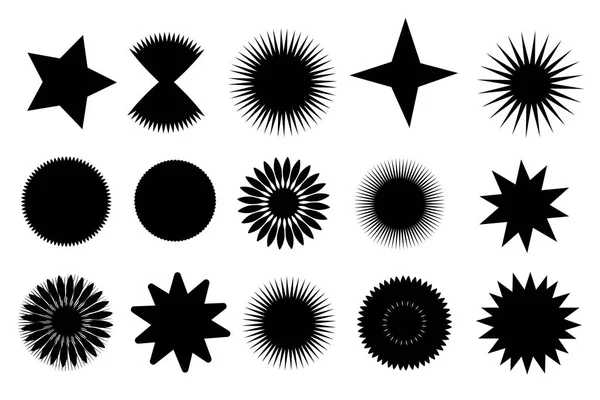 Conjunto de iconos estrella. Ilustración vectorial — Vector de stock
