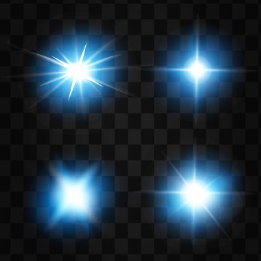 Vektör Neon ışık efektleri kümesi.