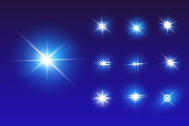 Vektör Neon ışık efektleri kümesi