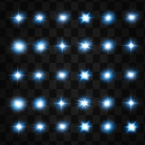 Set Vector Neon licht effecten. — Stockvector