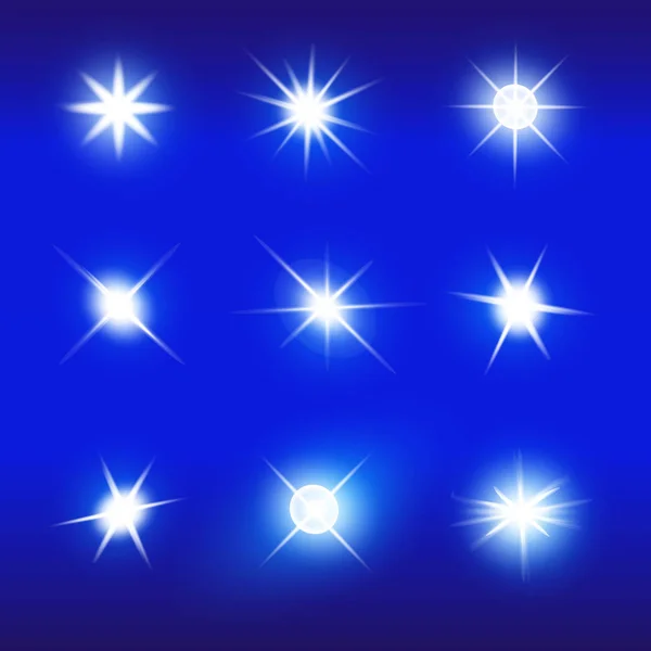 ベクトル ネオンの光エフェクトのセット — ストックベクタ
