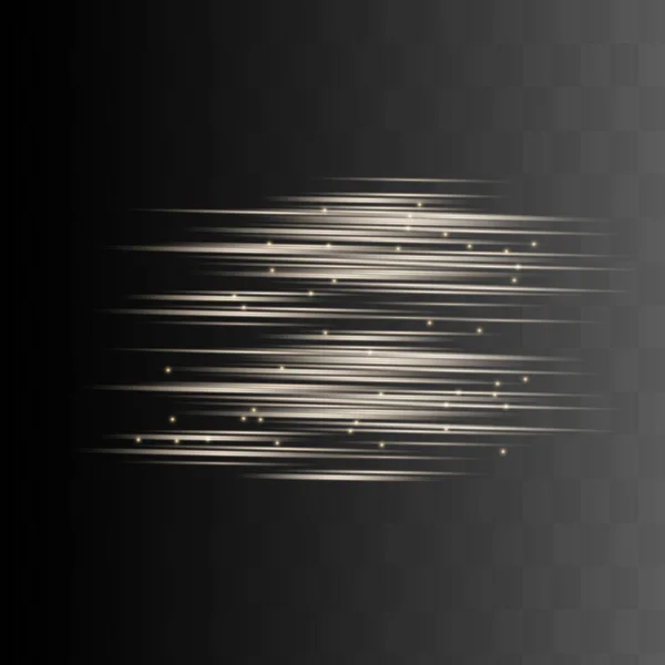 Pack Fusées Éclairantes Horizontales Jaunes Rayons Laser Rayons Lumière Horizontaux — Image vectorielle