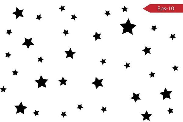 Des Étoiles Sur Fond Blanc Étoile Noire Tirant Avec Une — Image vectorielle
