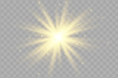 İzole edilmiş sarı ışık efekti, parlaklık