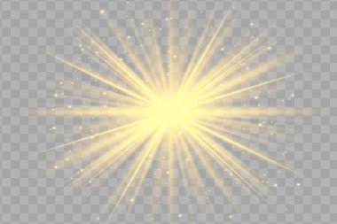 İzole edilmiş sarı ışık efekti, parlaklık