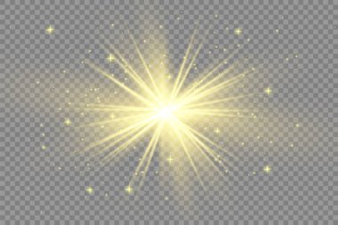 İzole edilmiş sarı ışık efekti, parlaklık